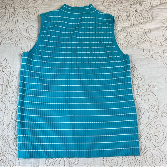 -Talbots (sz L) mockneck sleeveless knit top - Picture 2 of 6